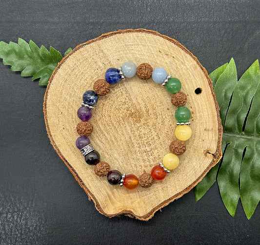 7 Chakra & Rudraksha Seed Bracelets