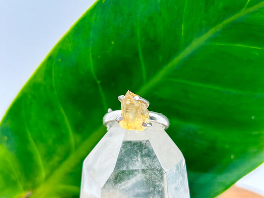 Raw Citrine Ring (size 6)