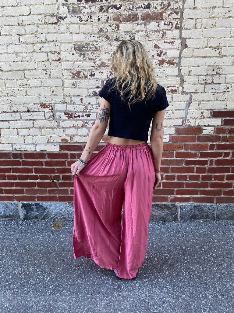Pink Flowy Pants
