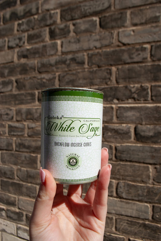 Goloka White Sage Backflow Cones