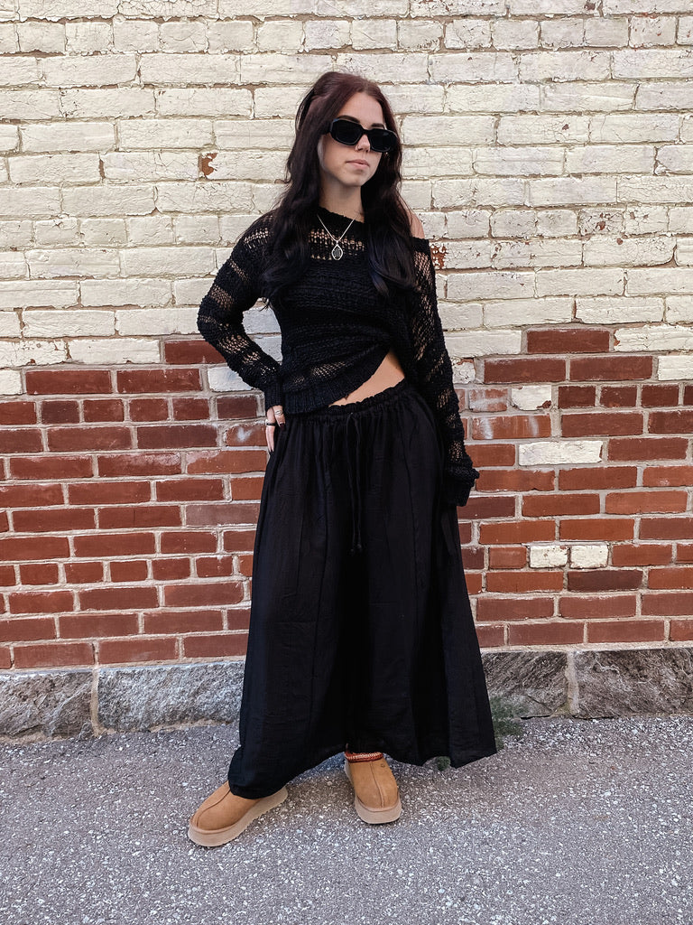 Black Flowy Pants