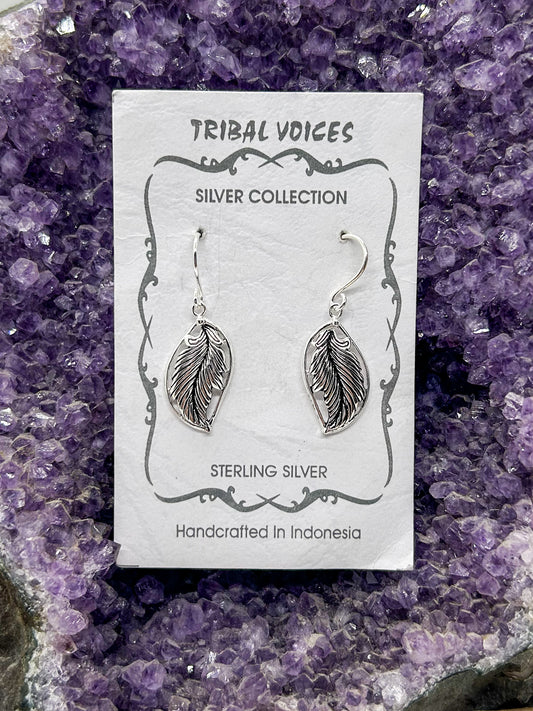 Textured Feather Dangles