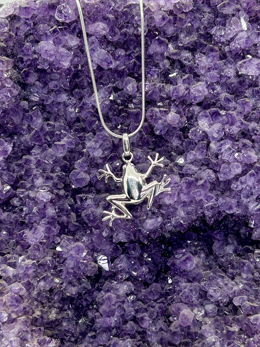 Sterling Silver Frog Pendant