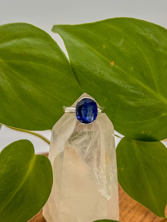 Faceted Kyanite Ring Size 9