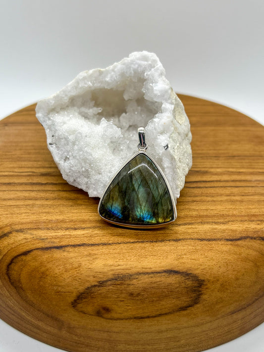 Triangular Labradorite Pendant