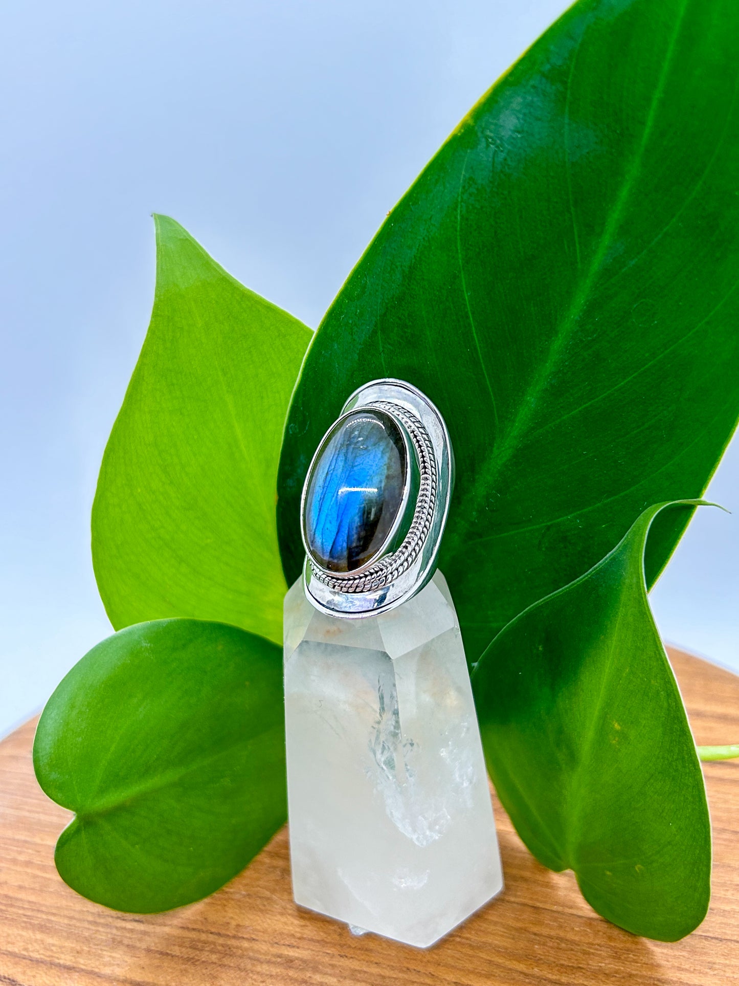 Statement Labradorite Ring