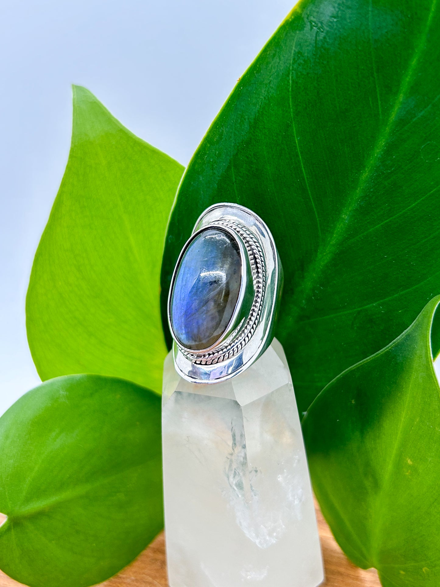 Statement Labradorite Ring