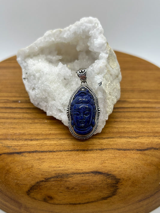 Lapis Lazuli Buddha Pendant