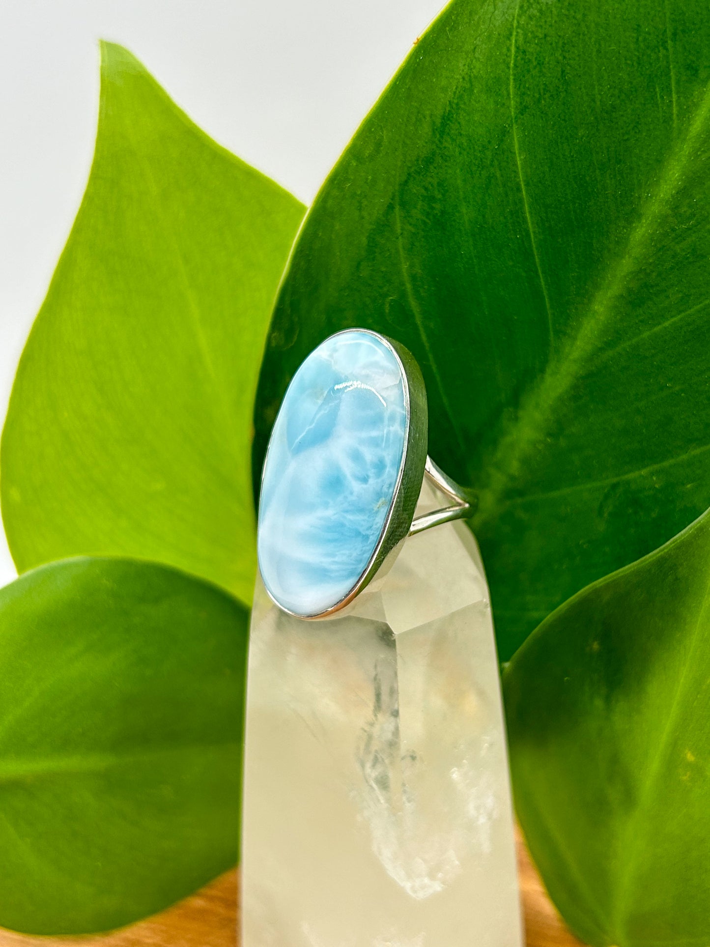 Larimar Oval Ring (size 7)