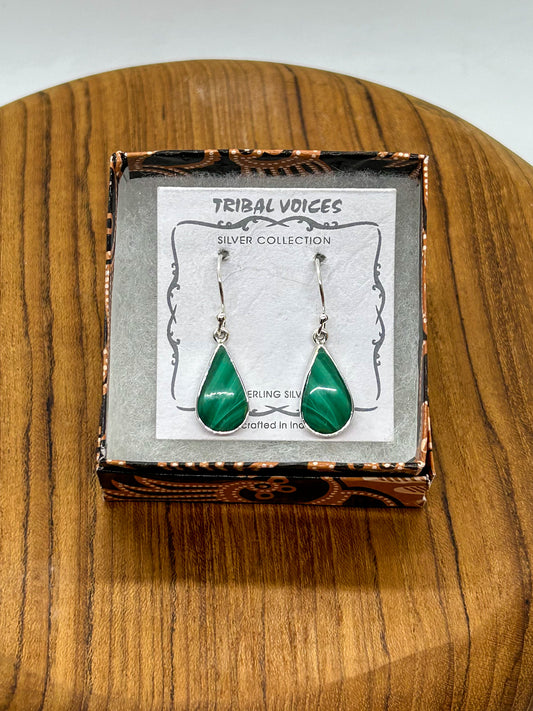 Malachite Teardrop Dangles