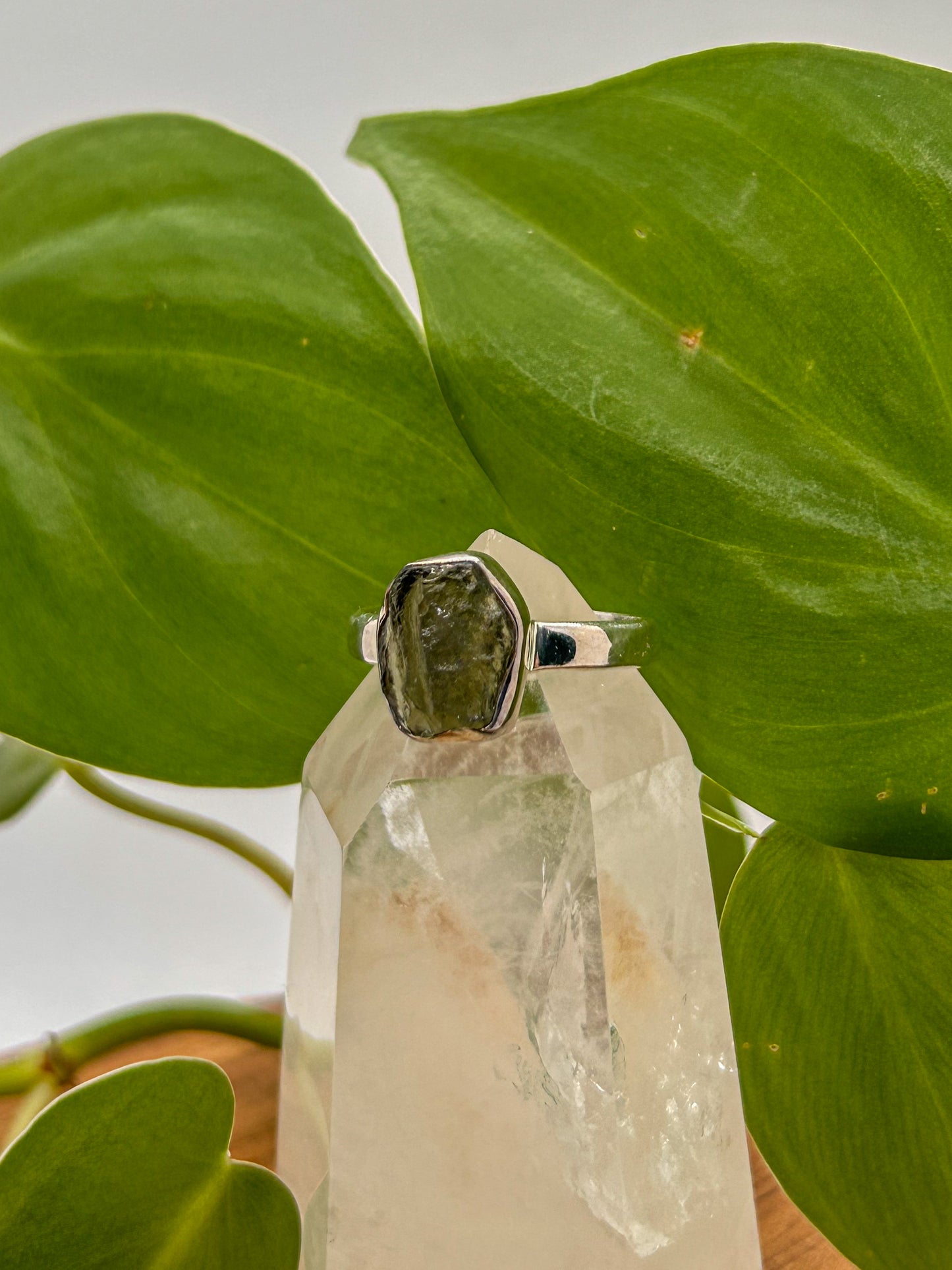 Moldavite Ring Size 10