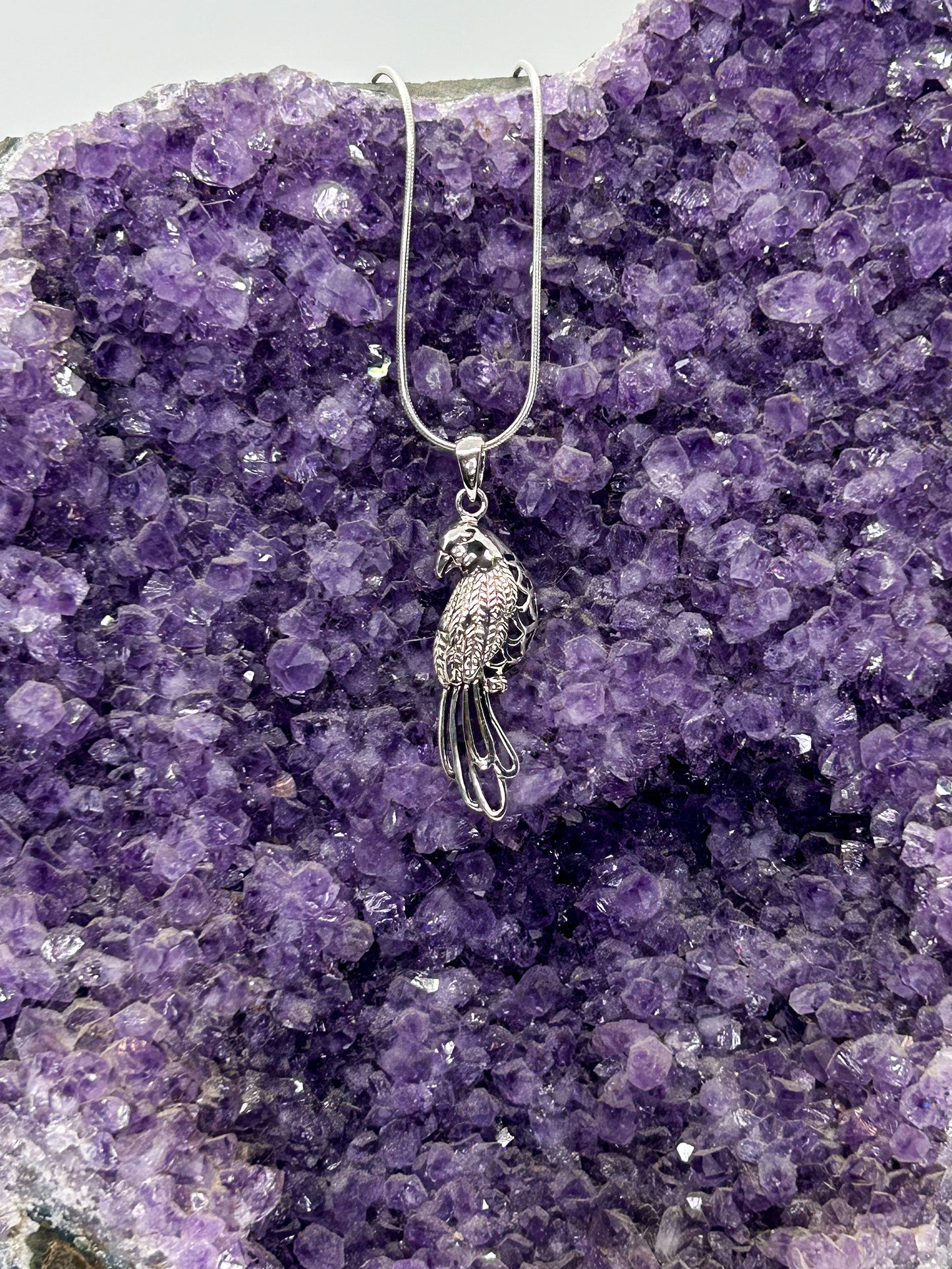 Sterling Silver Bird of Paradise Pendant