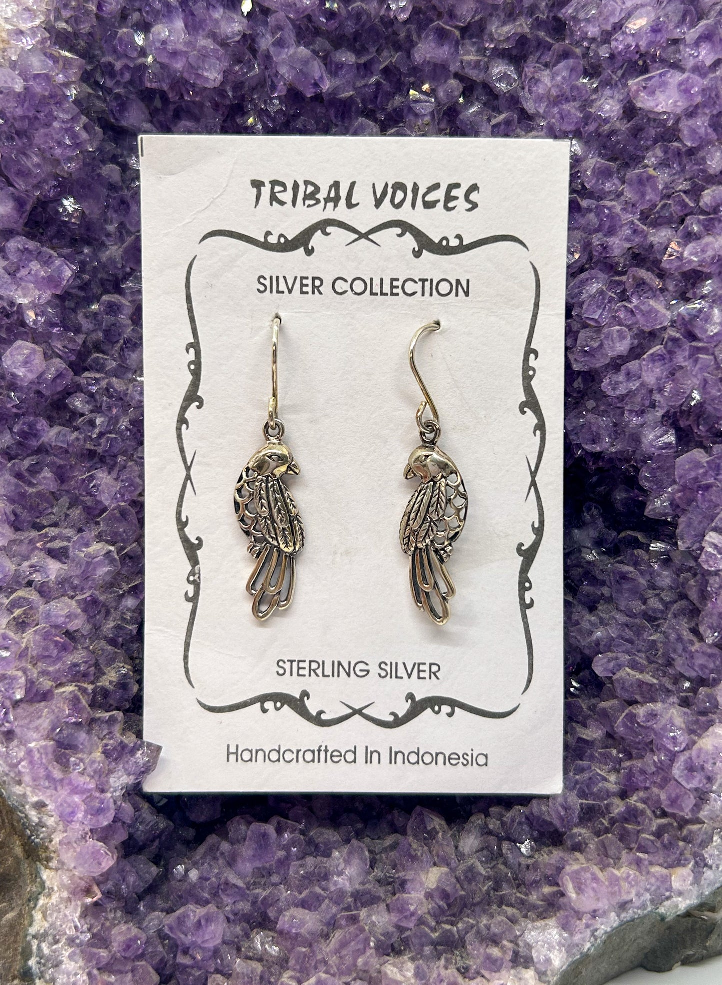 Sterling Silver Bird of Paradise Dangles