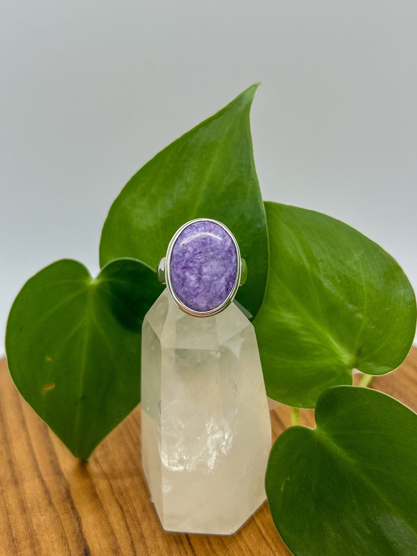 Charoite Oval Ring (Size 8.5)