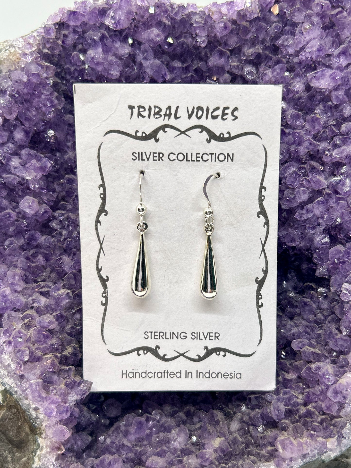 Smooth Silver Drop Dangles