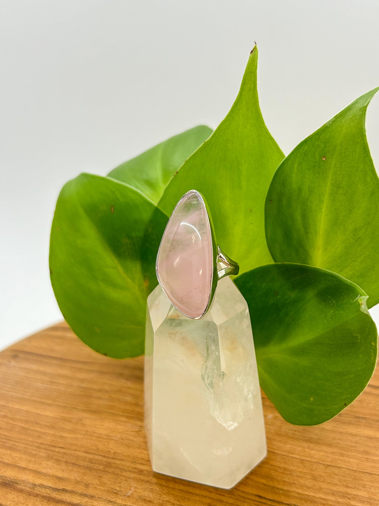 Rose Quartz Ring (size 8)