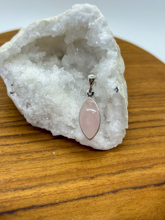 Rose Quartz Marquise Pendant