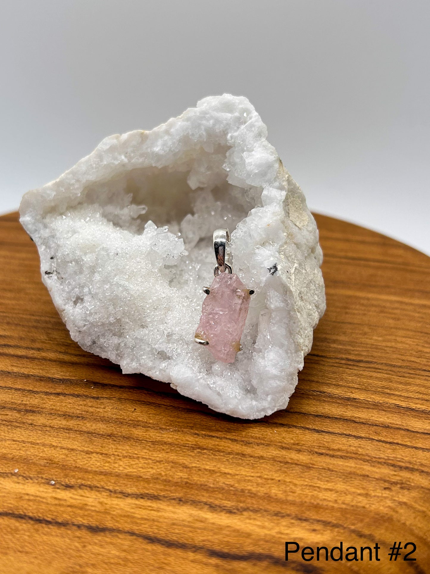 Raw Rose Quartz Pendants