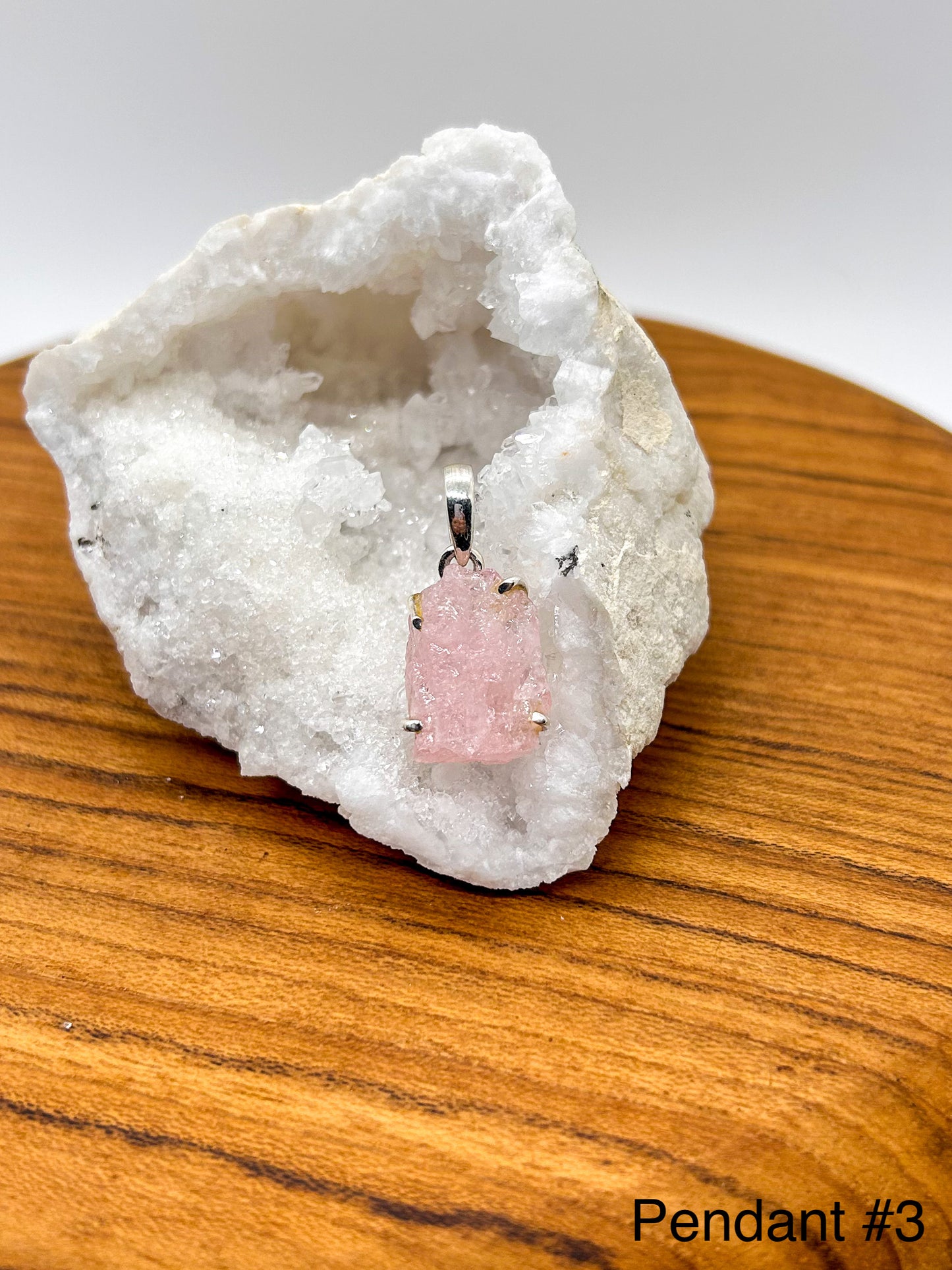 Raw Rose Quartz Pendants