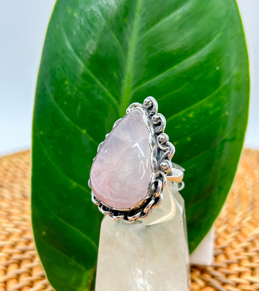 Rose Quartz Ring (Size 8)