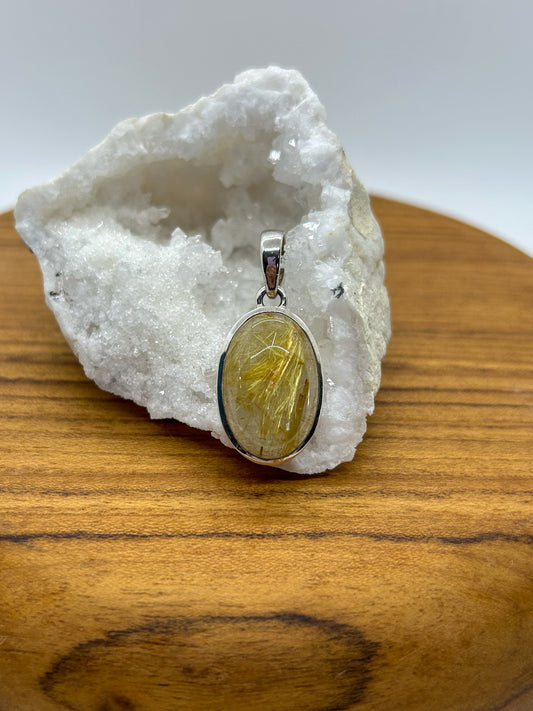 Golden Rutilated Quartz Pendant