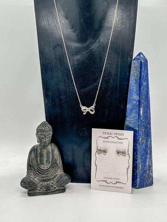 Sterling Silver Bow Gift Set