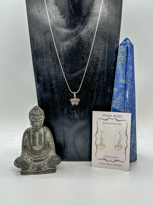 Sterling Silver Lotus Gift Set