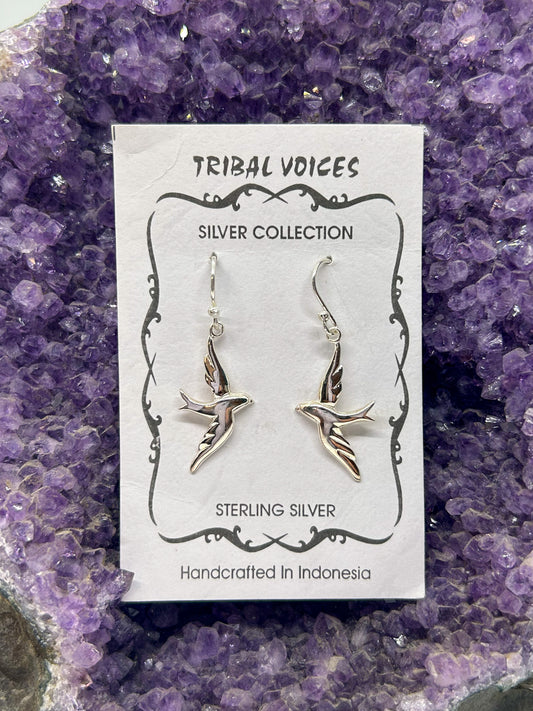 Sterling Silver Sparrow Dangles