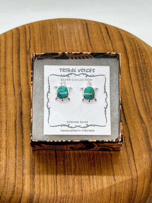 Turquoise Turtle Studs