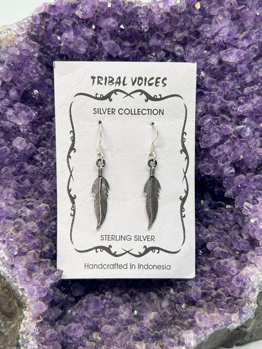 Sterling Silver Feather Dangles