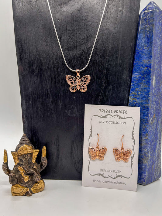 Rose Gold Butterfly Gift Set