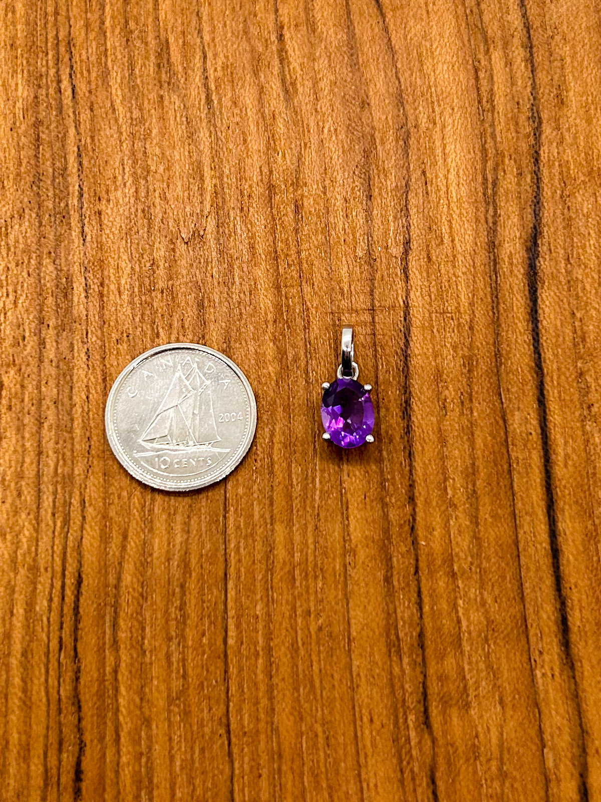 Dainty Faceted Amethyst Pendant