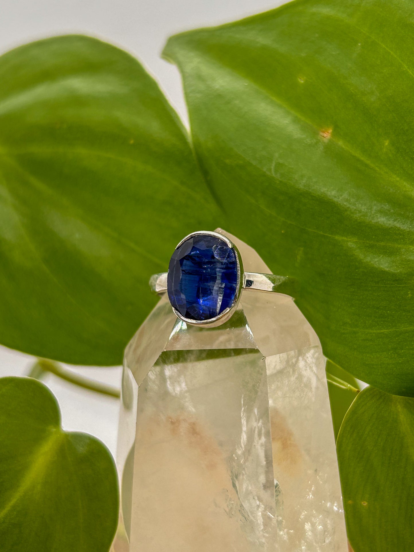 Faceted Kyanite Ring Size 9