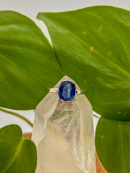 Faceted Kyanite Ring Size 8