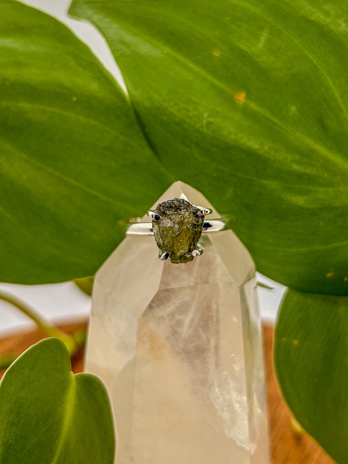 Moldavite Ring Size 9