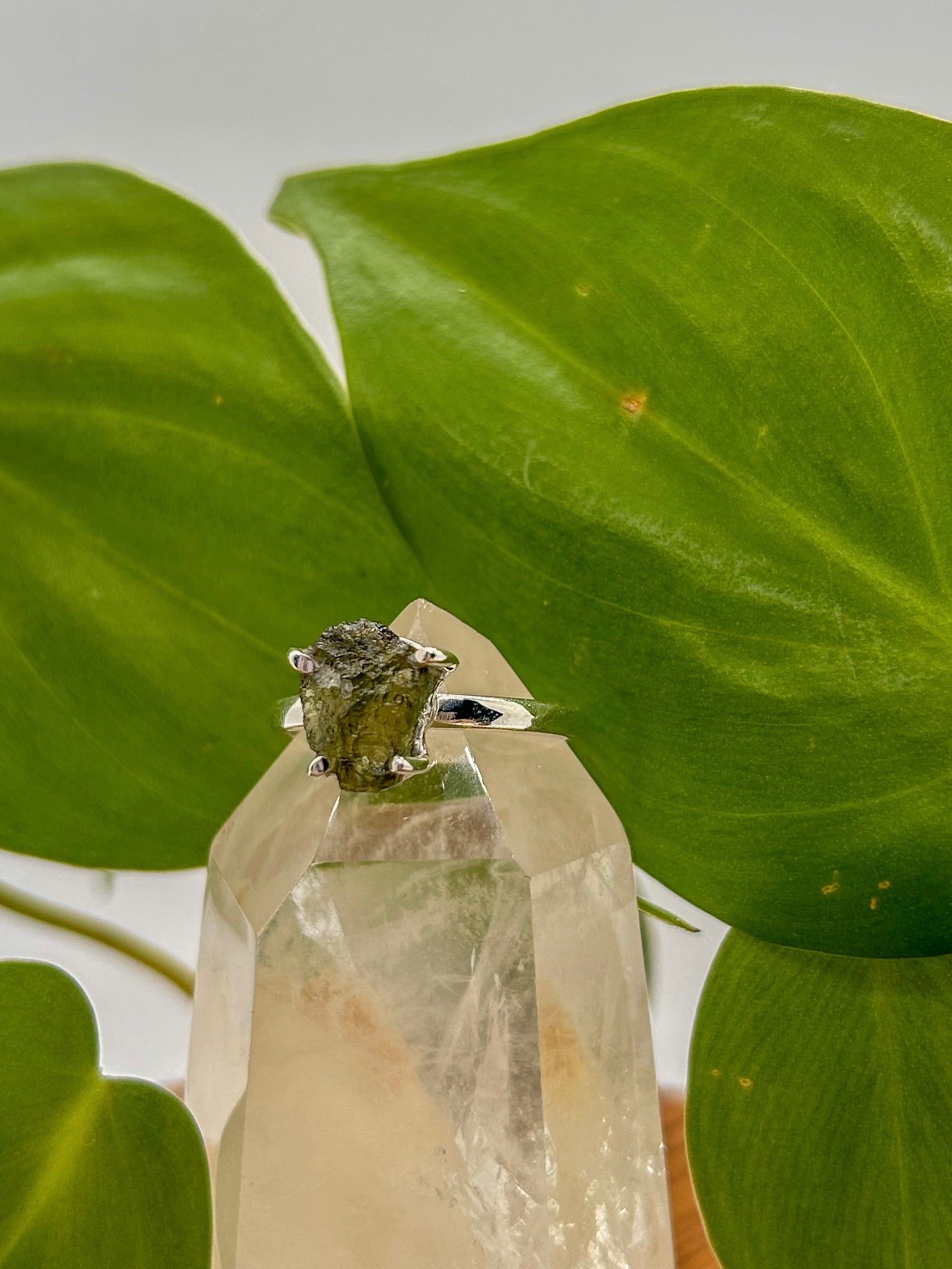 Moldavite Ring Size 9