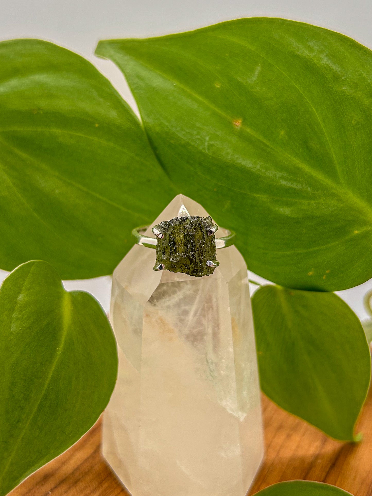 Moldavite Ring Size 10