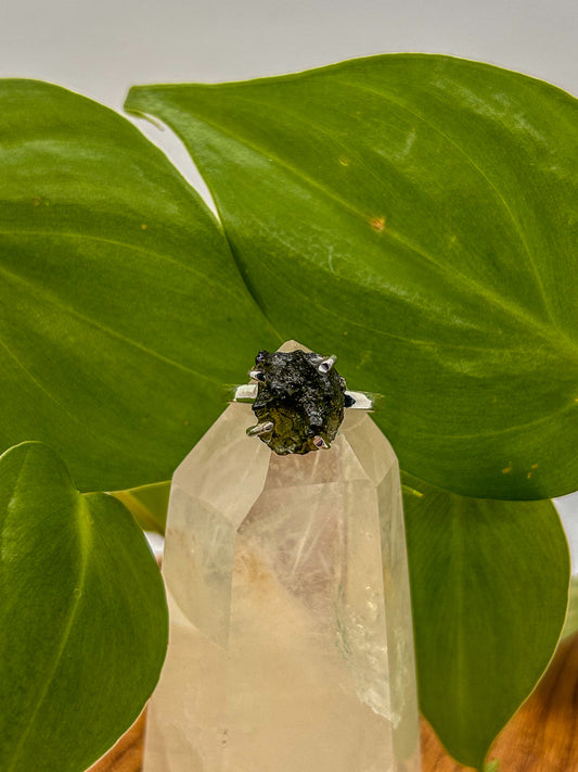 Moldavite Ring Size 9