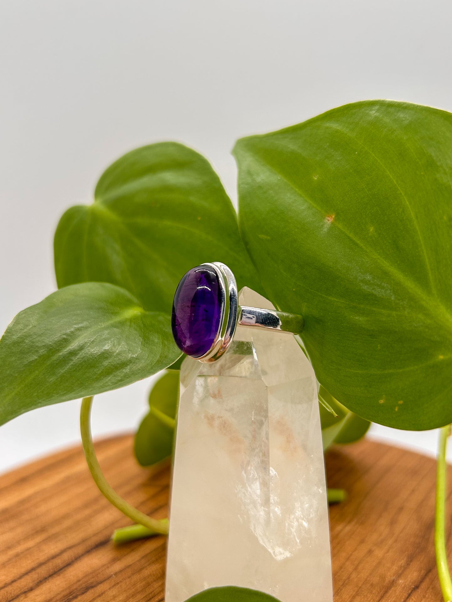 Oval Amethyst Ring Size 8