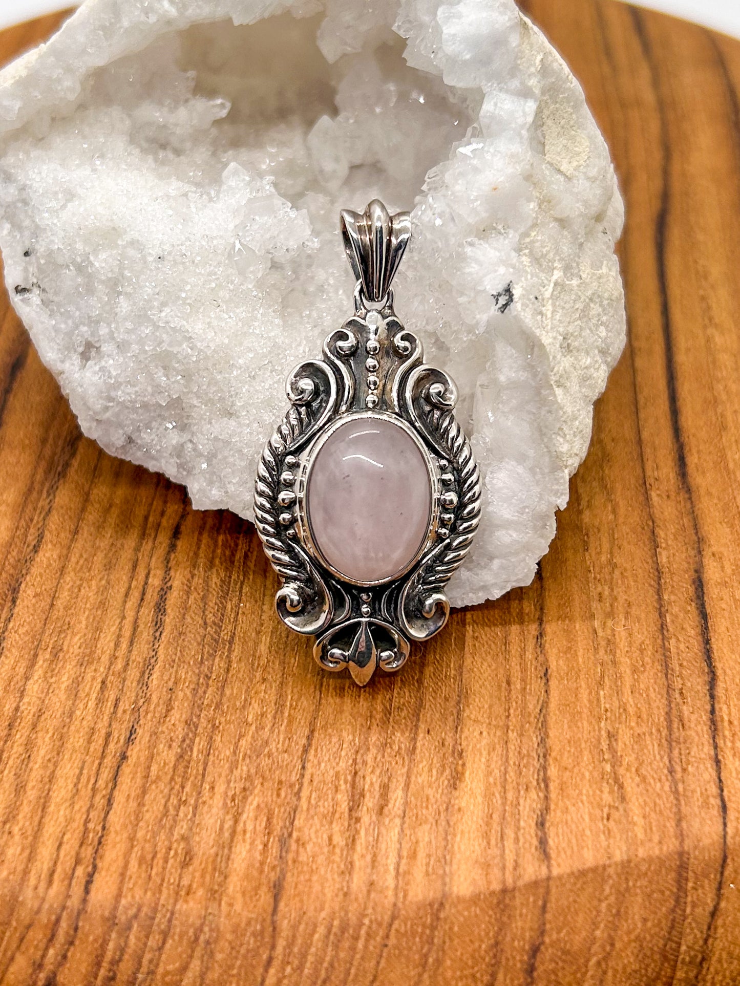 Rose Quartz Goddess Pendant