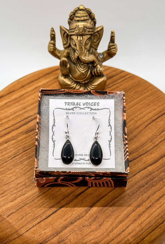 Onyx Teardrop Dangles