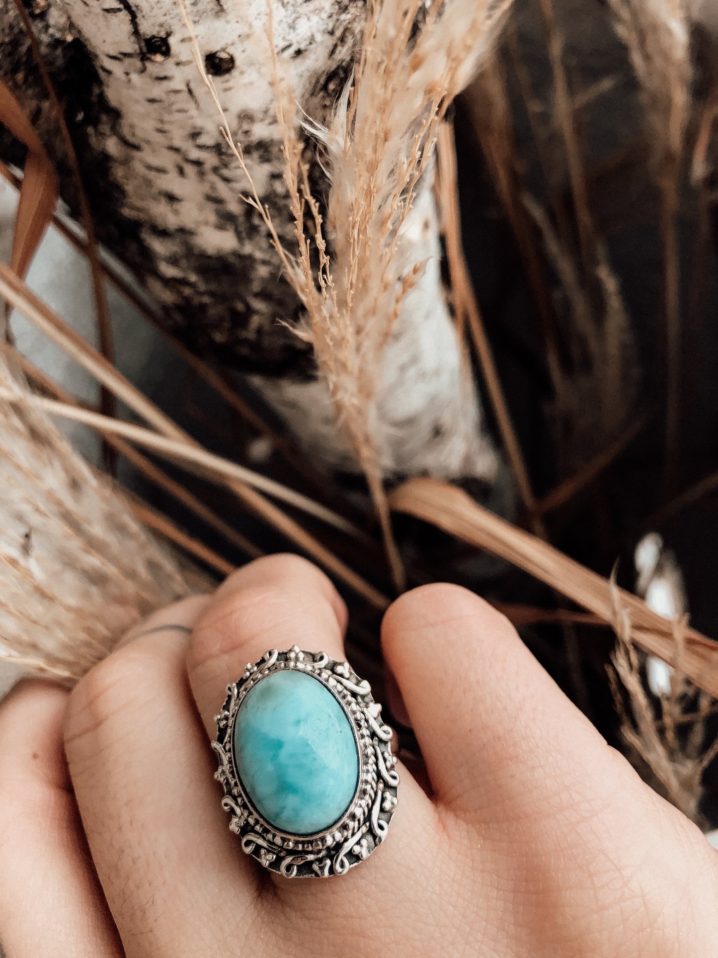 Ageless Larimar Ring (Size 8)