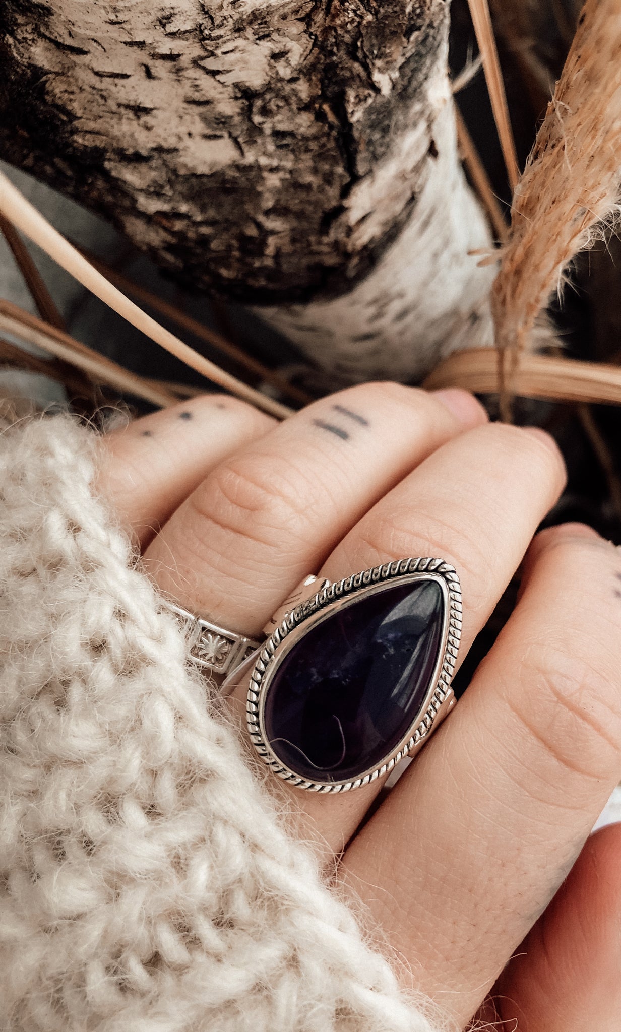 Deep Purple Amethyst Ring