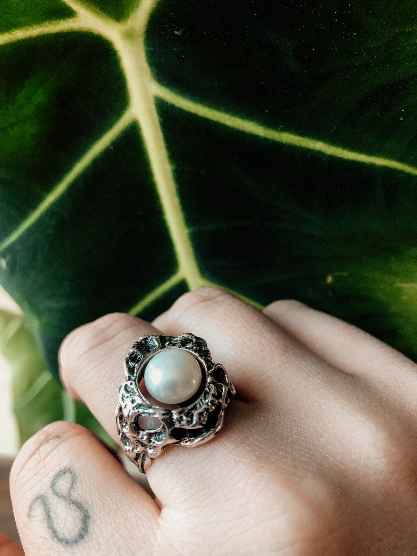 Intricate Pearl Ring