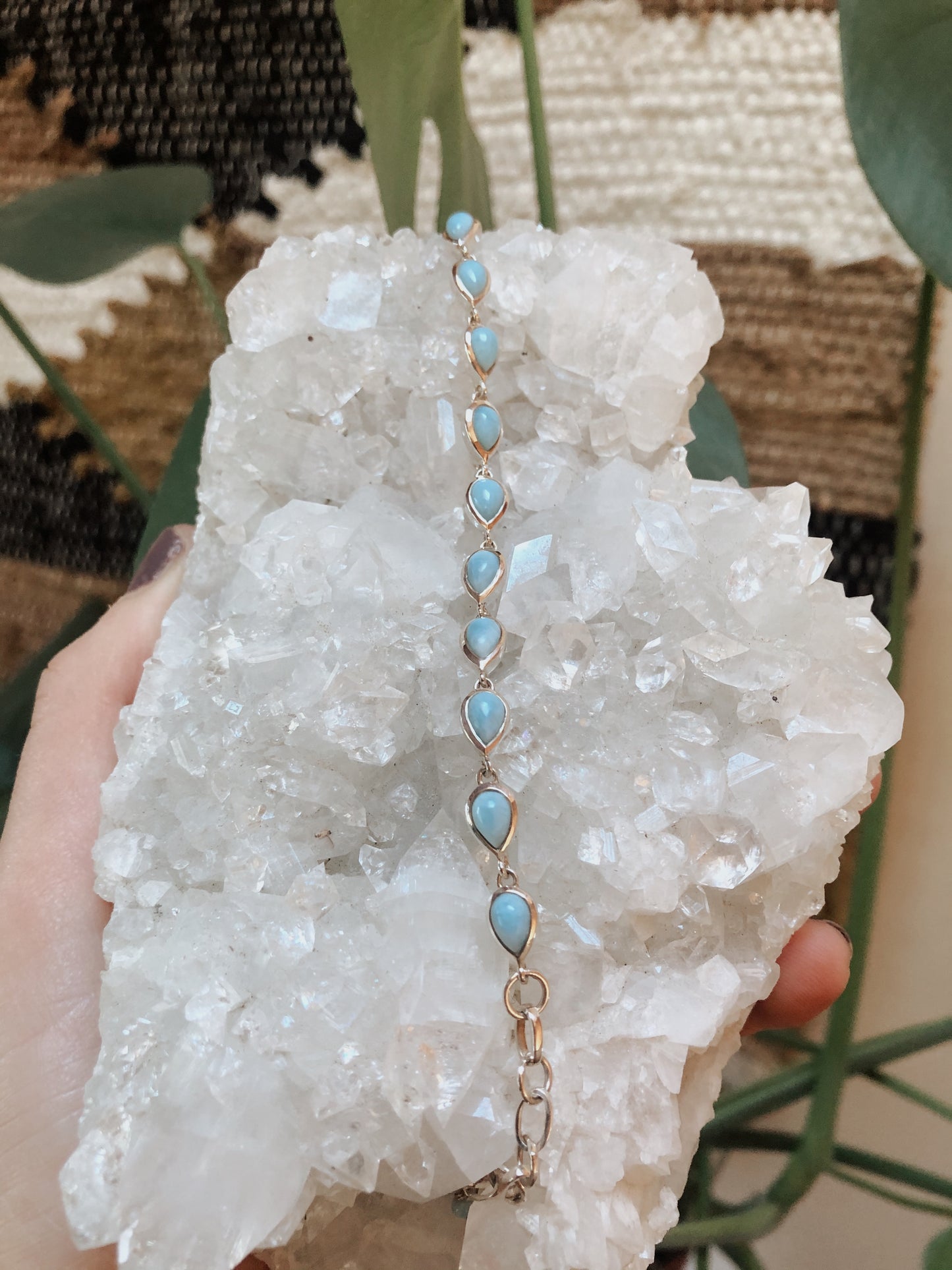 Teardrop Larimar Bracelet