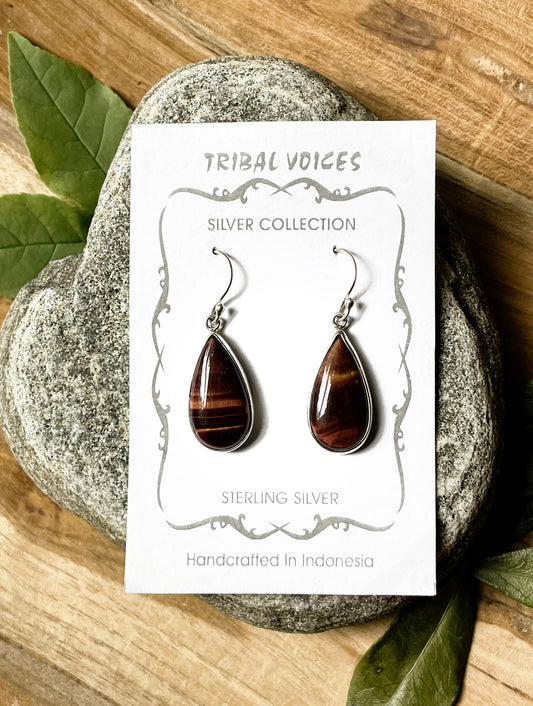 Red Tiger's Eye Earrings