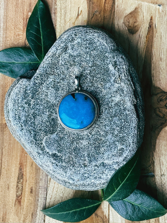 Circular Asian Turquoise Pendant