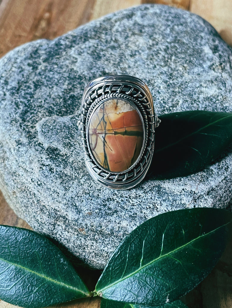 Platinum on sale jasper ring