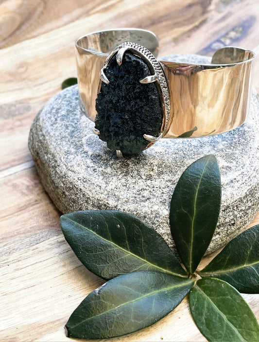 Cosmos Enlightenment Solid Moldavite Bangle