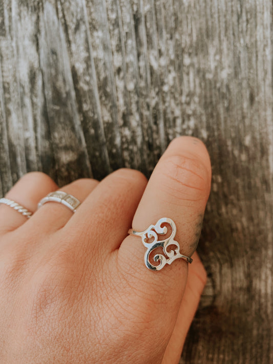 Sterling Silver Swirly Ring